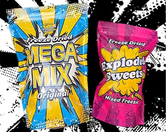 Freezie Bag & Mega Mix | Multibuy | Exploded Sweets | Freeze Dried Candy UK