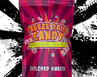 Freezie Bag - Halal Sour | Exploded Sweets | Freeze Dried Candy UK