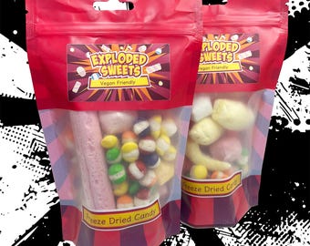 Freezie Bag - Vegan | x2 Multibuy | Exploded Sweets | Freeze Dried Candy UK