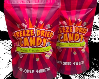 Freezie Bag - Sour | x2 Multibuy | Exploded Sweets | Freeze Dried Candy UK