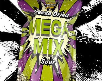 Mega Mix - Sour | Exploded Sweets | Freeze Dried Candy UK
