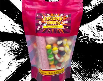 Freezie Bag - Vegan | Exploded Sweets | Freeze Dried Candy UK