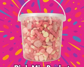 500g Pink Sweet Mix Tub | Exploded Sweets