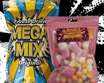 Mega Mix & Pink Mix | Multibuy | Exploded Sweets | Freeze Dried Candy UK