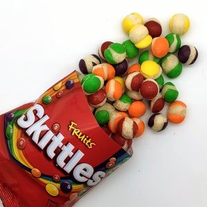 UK Made - Freeze Dried Skittles- 50g or 100g Bags - Try Something new - Fast delivery