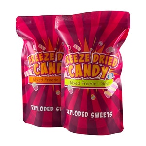 Freeze Dried Sweets - Classic Mix / Sour mix -Large Bags-  Made in UK - 2024