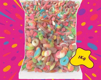 1kg Fizzy Jelly Sweet Mix | Exploded Sweets