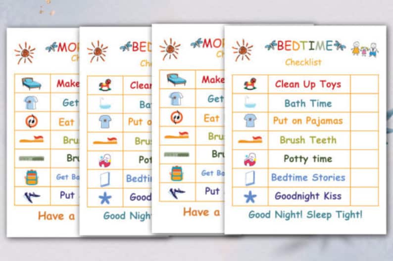 Kids Printable Routine Chart Etsy Kids Printable Routine Chart Etsy
