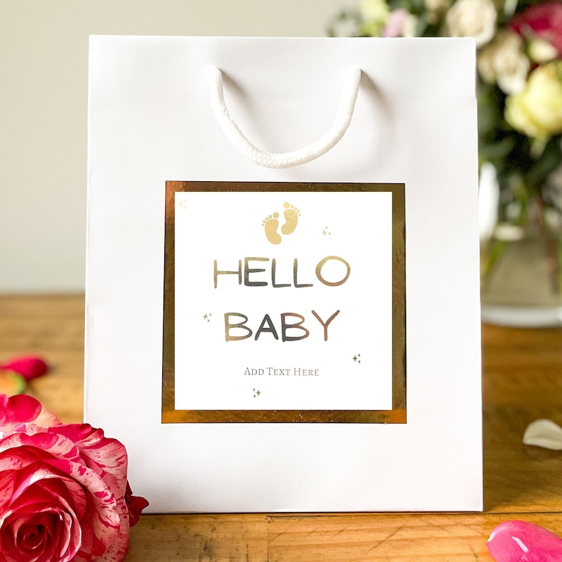 Hello Baby Paper Bag Etsy UK