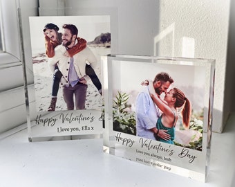 Custom Acrylic Photo Gift - Personalised Valentine's Day Gift for Him/Her, Anniversary Photo Keepsake, Christmas, Wedding Gift for Couples