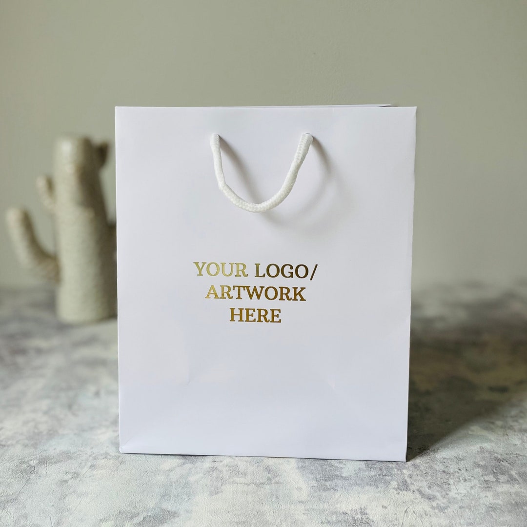 Personalised Logo Gift Bags Customised Gift Bags With Gold/silver Foil