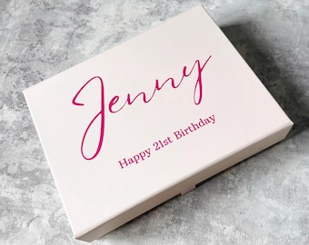 Personalised Gift Box - Custom Birthday Gift Box, Handmade Keepsake Memory Box, Luxury Gift Hamper for Her, Present for Special Occasions
