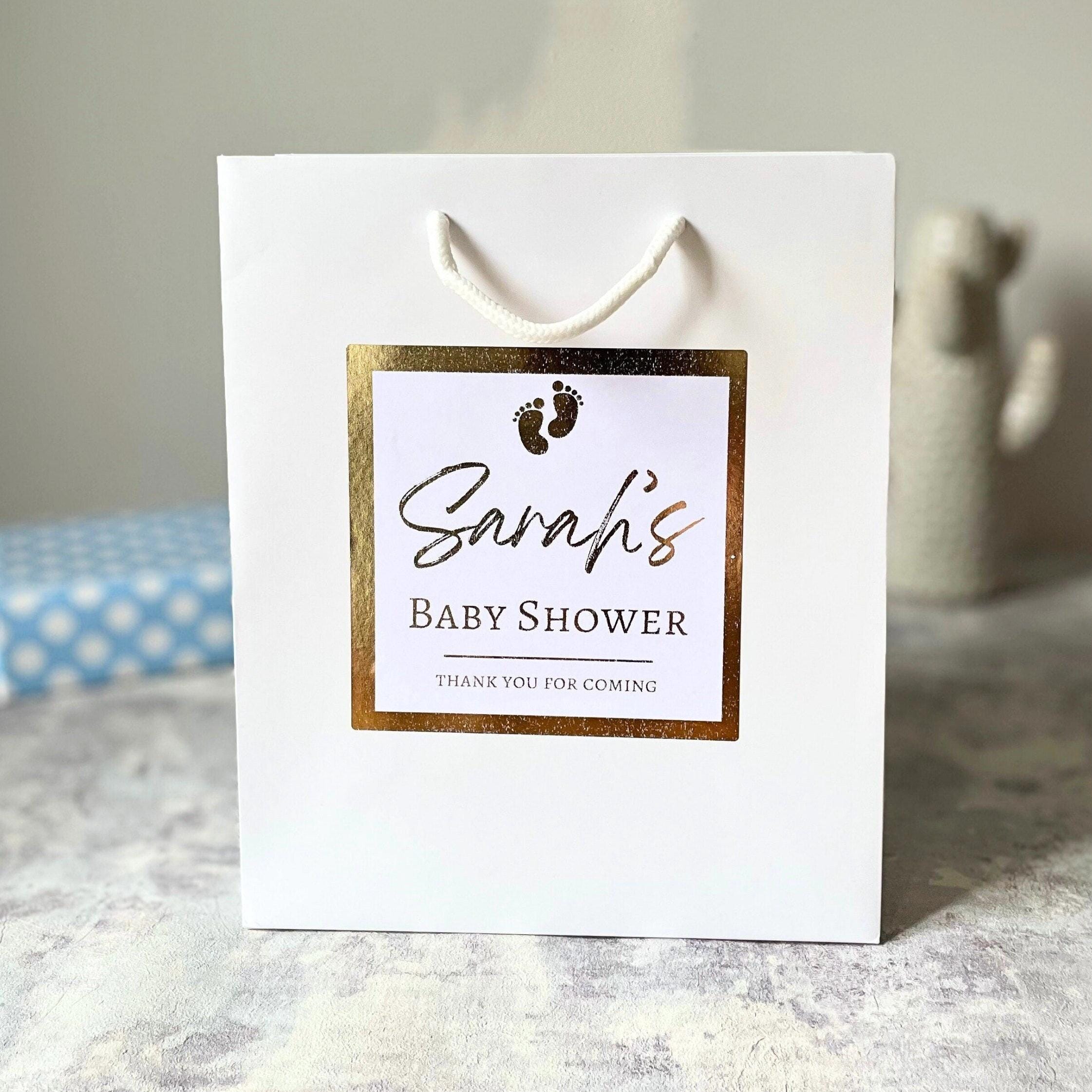 50 Pcs Baby Shower Boy Gift Bags - Blue Non Woven Treat Bags With Handles