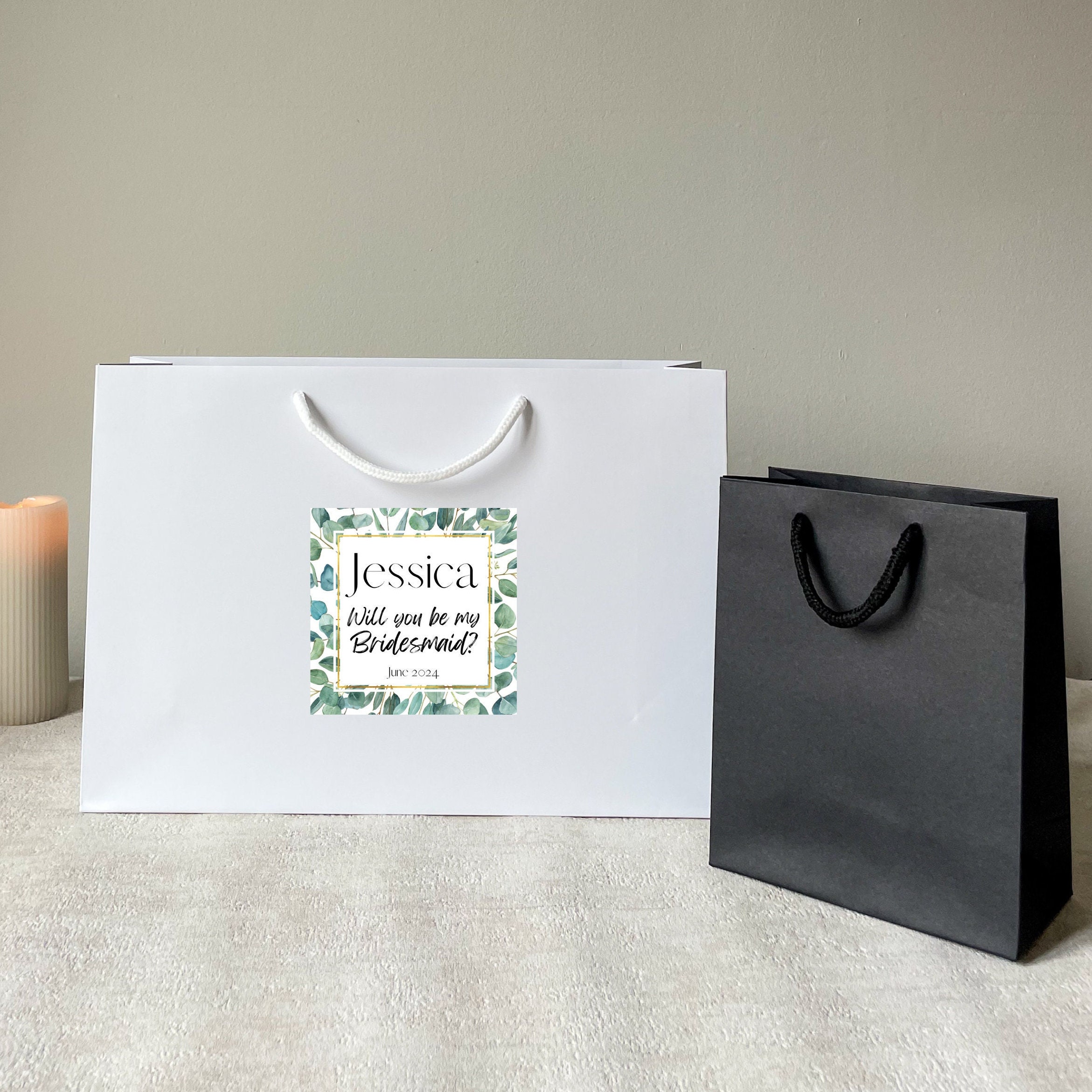 Custom Eucalyptus Hen Do Gift Bag With Personalised Sticker Etsy UK