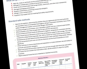 Dostawy i zakup zapasów - Karta szkoleniowa personelu HACCP Builder dla przedsiębiorstw z branży hotelarskiej. Pobierz plik PDF.