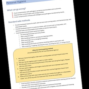 Persönliche Hygiene - HACCP-Generator Personalschulungskarte für Gastgewerbebetriebe. PDF-Download.