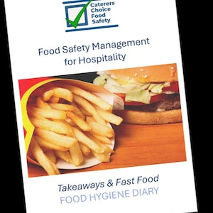 FSMH Food Hygiene Diary - Takeaways & Fast Food, HACCP form, food safety, food safety book, sfbb alternative, pdf download. 2025 update.