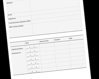 Edytowalny szablon HACCP dla firm hotelarskich - dokumenty MS Word