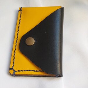 CARTERA y tarjetero de PIEL, todo en uno, cartera de colores en piel de calidad, piel negra, unisex, regalo para ella, regalo para él.