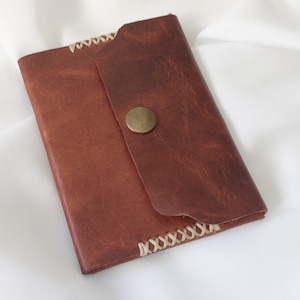 PORTAFOGLIO SOTTILE in VERA PELLE, portafoglio fatto a mano da utilizzare con carte, banconote e monete, unisex, regalo per lui, regalo per lei.