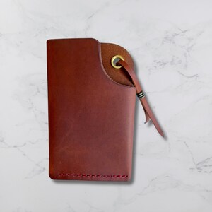 Porta carte in pelle marrone fatto a mano, portafoglio sottile fatto a mano, porta carte in pelle legittimo, qualità degna di un regalo, regalo per lui, regalo per lei.
