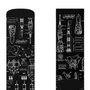 Rocket Science Socks, unisex science gift, Apollo Program, black socks, astronaut, space exploration, lunar landing gift, astrophysics