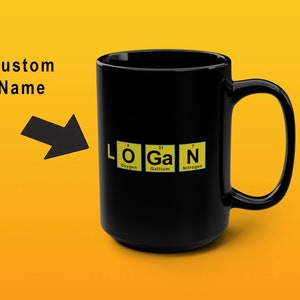 Custom Chemistry Mug, Periodic Table gift, chemistry gift, personalized science mug, periodic table mug, gift for chemistry teacher/student