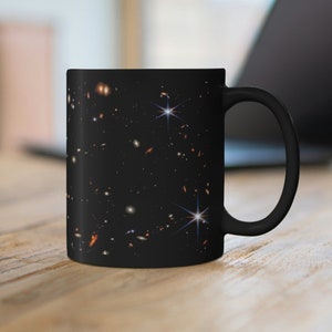 Astronomy Mug - Webb&#39;s First Deep Field, space mug, starry night sky, astrophysics, cosmology, gift for space lover, science gift