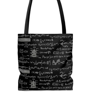 Quantum Physics tote bag - Equations, science tote, physics handbag, premium quality tote, shopping tote, gift for physicist, science gift