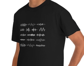 Sound Engineer T-shirt - Sound Waves, dj shirt, music gift, audiophile gift, science t-shirt, musician t-shirt, music lover shirt, dj gift