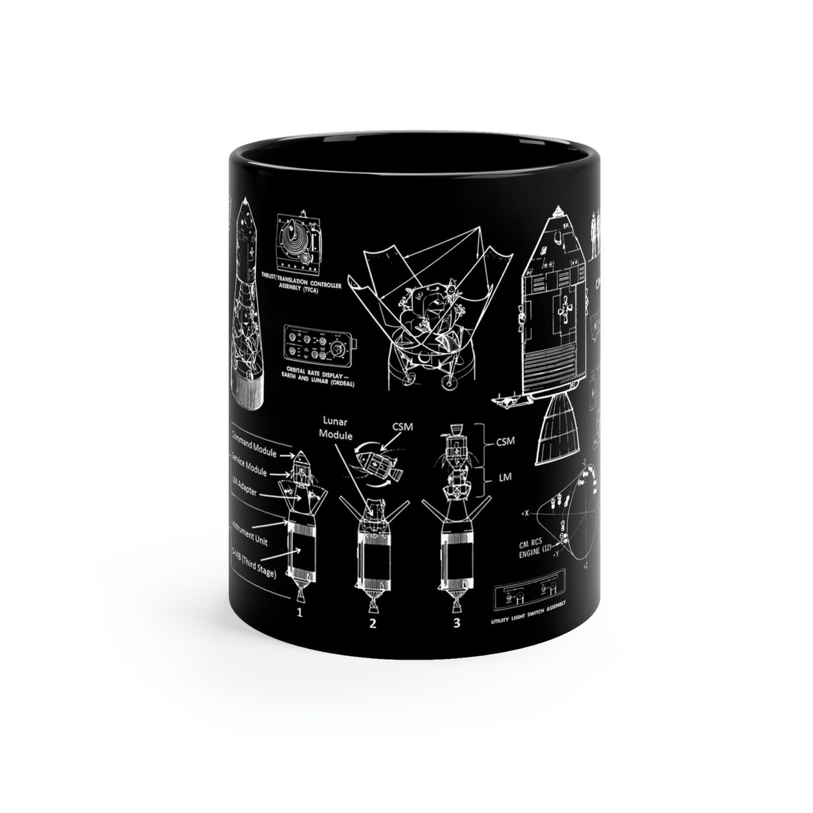 Rocket Science Mug, Apollo Spacecraft Lunar Module, Astronaut, Space ...