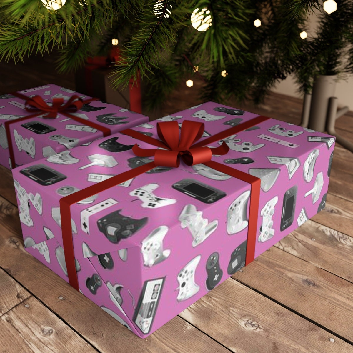 Gamer Wrapping Paper Game Controllers, Gamer Gift Paper, Joystick Gift