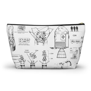 Apollo Space Program Pencil Case, Lunar Landing Accessory Pouch image 2