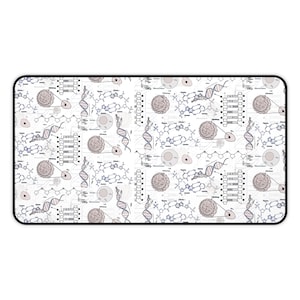Biology Desk Mat - Genetics/DNA gift, science desk mat, mouse pad, desk accessories, computer desk mat, home and office decor, tech gift image 6