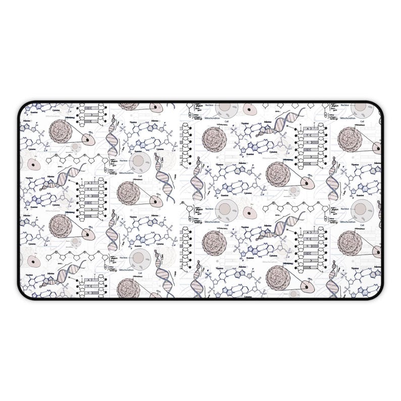 Biology Desk Mat - Genetics/DNA gift, science desk mat, mouse pad, desk accessories, computer desk mat, home and office decor, tech gift image 6