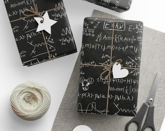 Quantum Physics Wrapping Paper – Science Equations Gift Wrap