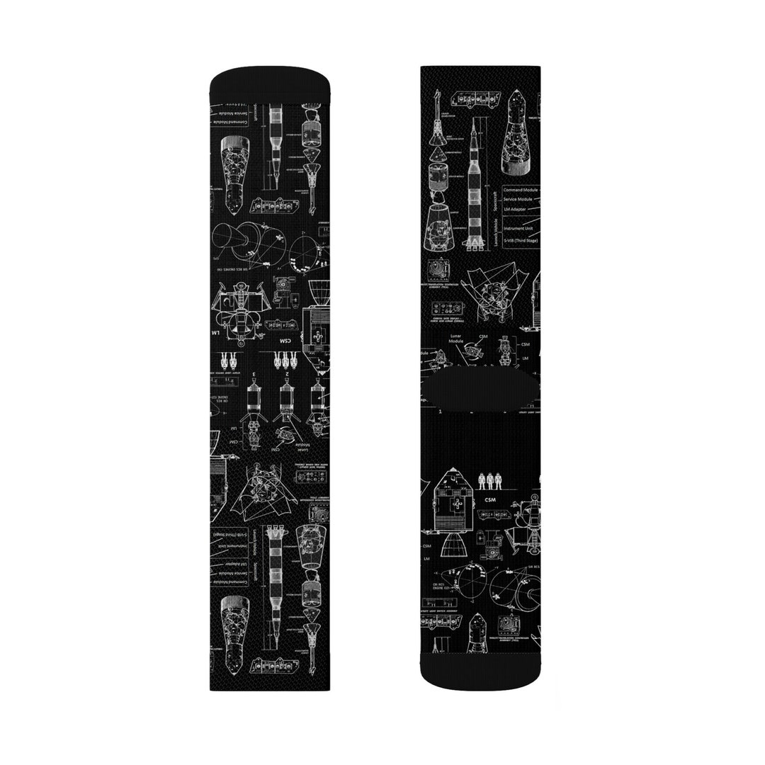 Rocket Science Socks, Apollo Program Diagram, Unisex Gift - Etsy