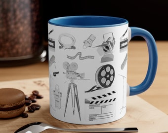 Filmmaker cadeau, film mok, regisseur cadeau, regisseur koffie mok, cadeau voor film student, filmmaker, filmliefhebber, scenarioschrijver, editor