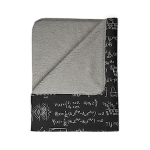 Science Blanket - Quantum Physics Equations, science gift, throw blanket, physicist, physics student, science graduation gift, home decor