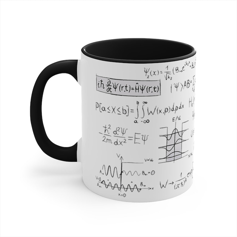 Quantum Physics Mug Equations, Science Gift, Quark Mug, Physics Student
