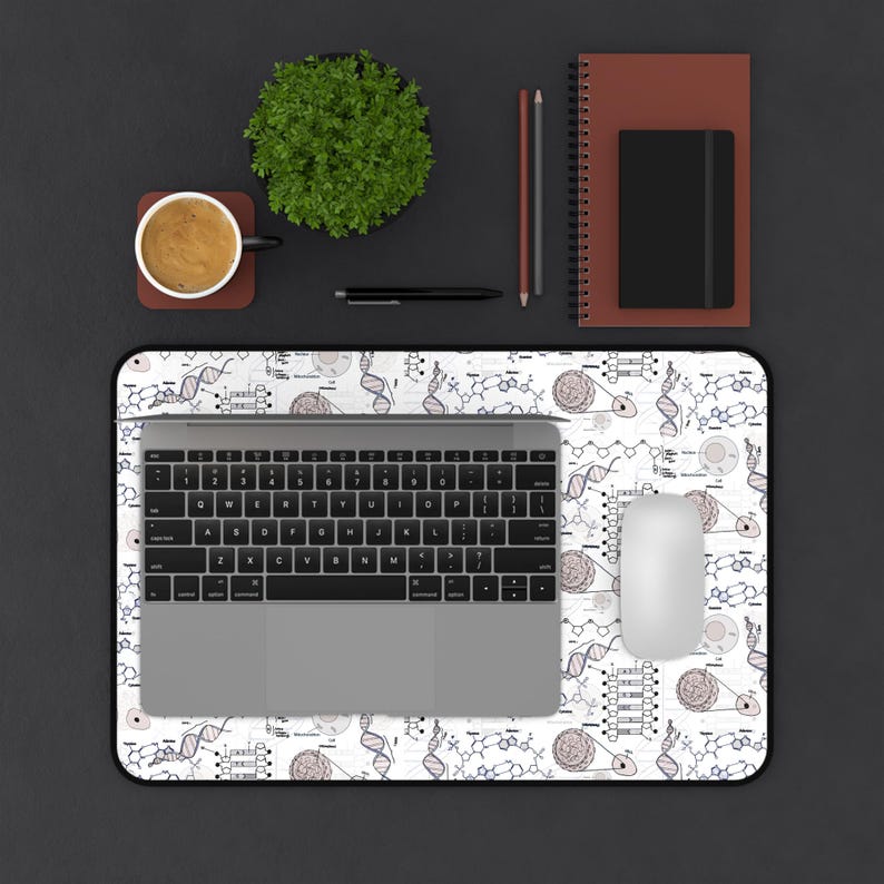 Biology Desk Mat - Genetics/DNA gift, science desk mat, mouse pad, desk accessories, computer desk mat, home and office decor, tech gift image 9