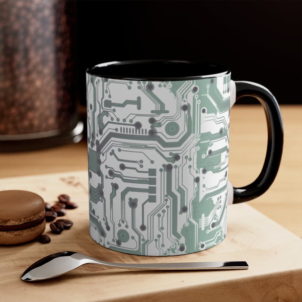 Circuit Board Mug, IT gift, computer engineering, computer science mug, programmer gift, coffee/tea mug, computer geek mug