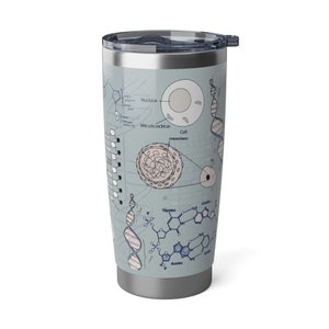 Becher für Biologie, STEM Geschenk, Reisebecher für Genetik, DNA Geschenk, Wissenschaftsbecher, Geschenk für Biologen, Geschenk für Wissenschaftslehrer, Biologiemajor, Wissenschaftlergeschenk