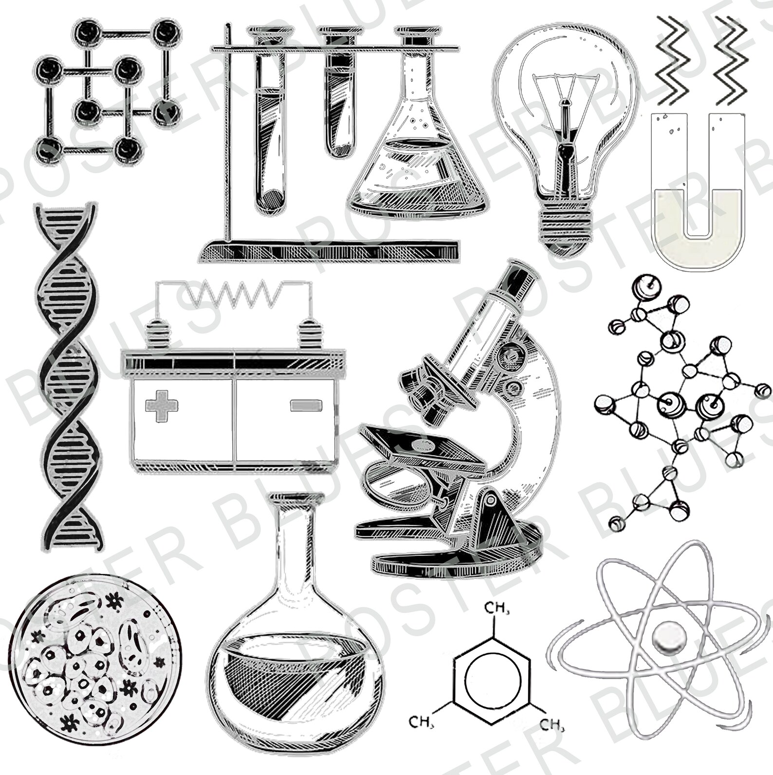 Sottobicchiere Lavagna Per Scienza – Regalo Per Studenti Di Chimica 9.5×9.5 Cm
