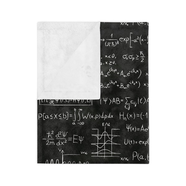 Science Blanket - Quantum Physics Equations, science gift, throw blanket, physicist, physics student, science graduation gift, home decor