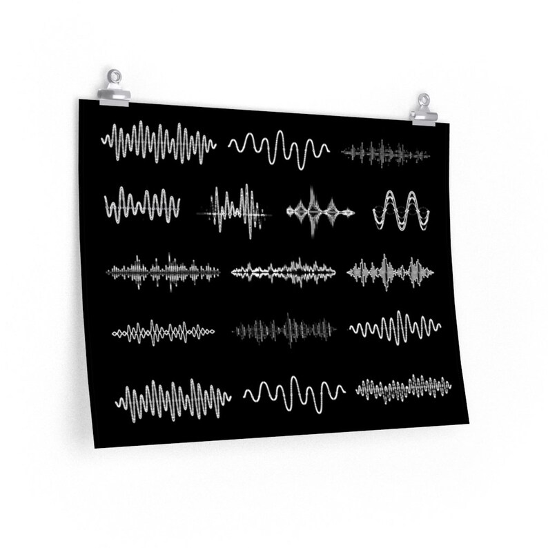 Sound Waves Print, Musik Studio Kunst, DJ Poster, Sound Room Dekor, Audio Art, Audiophiles Geschenk, Aufnahme Studio Kunst, Sound Engineer Poster 24″ × 18″