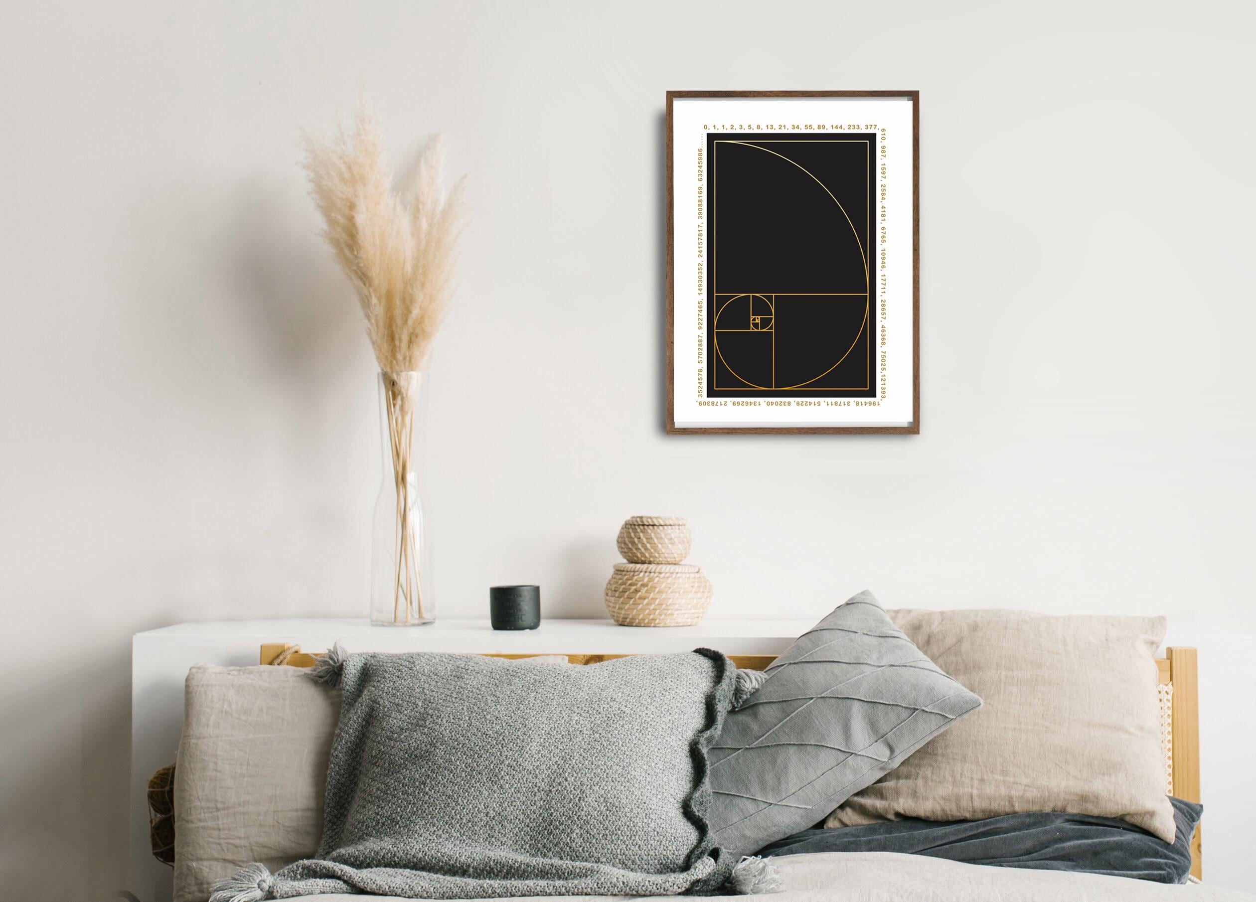Math Art Print - Fibonacci Spiral, Golden Ratio Print, Mathematician ...