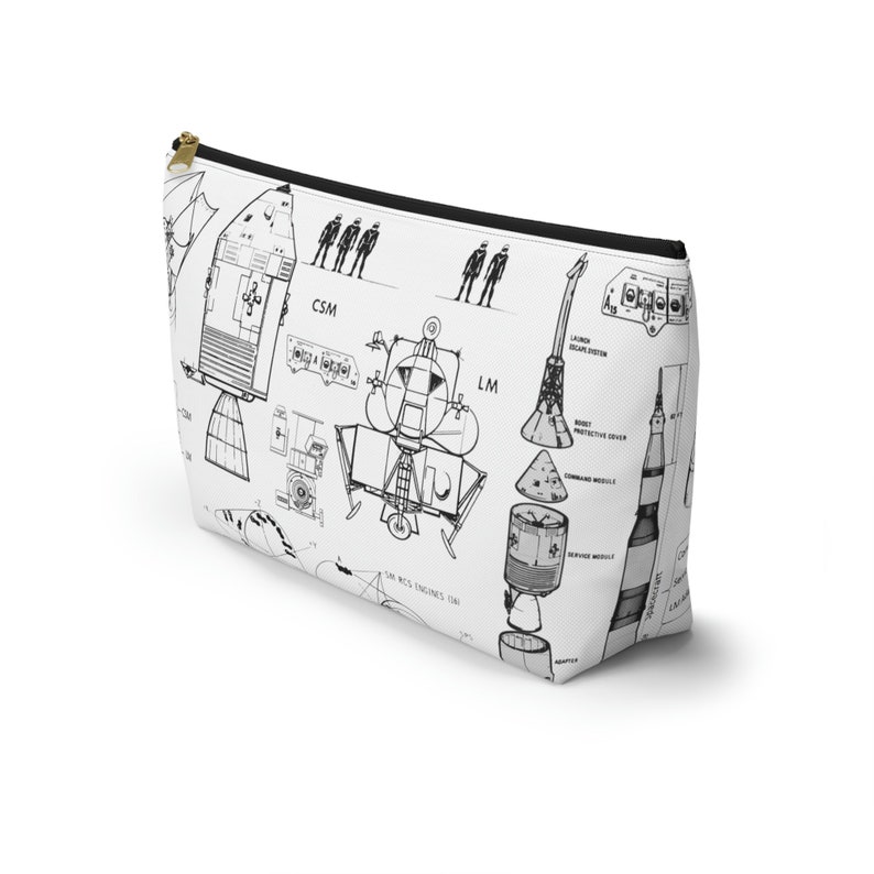 Apollo Space Program Pencil Case, Lunar Landing Accessory Pouch image 5