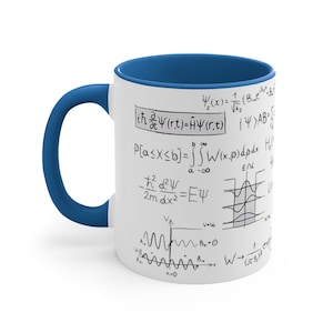 Caneca de Física Quântica - Equações, presente científico, caneca de quark, estudante de física, física de partículas, presente para professor de ciências, presente de formatura em ciências imagem 3