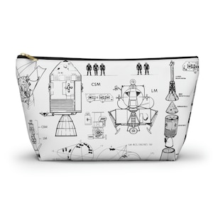 Rocket Science pencil case, Apollo Space Program, space lover, lunar landing gift, accessory pouch, space exploration, makeup/cosmetic bag